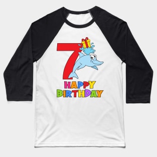 7th Birthday Party 7 Year Old Seven Years Baseball T-Shirt